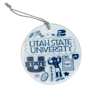utah state university julia gash handdrawn ornament